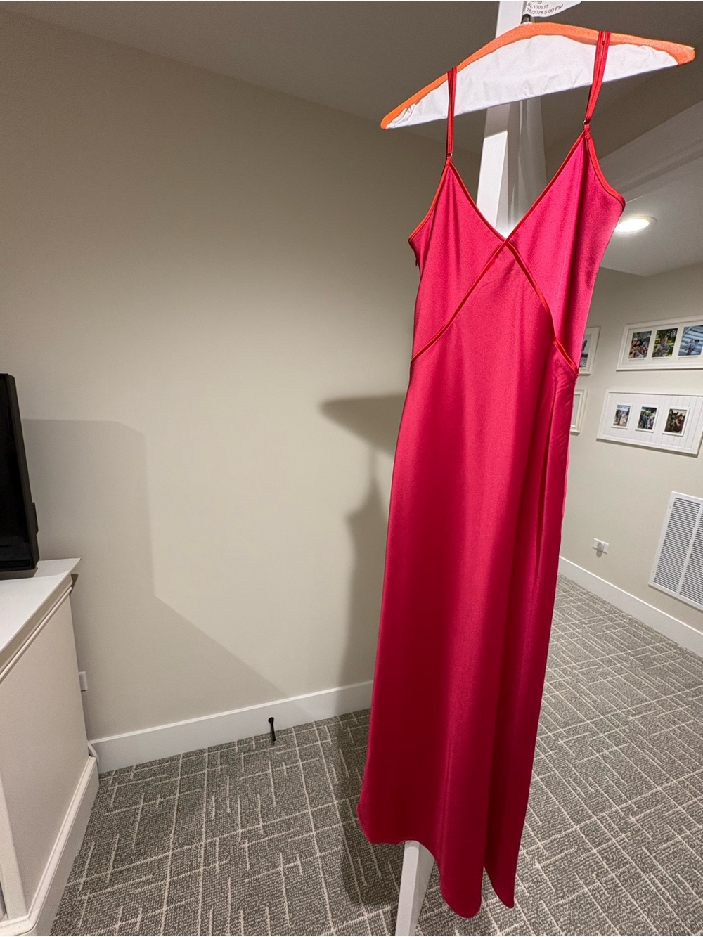 Giann Bini Slip Dress in Hot Pink